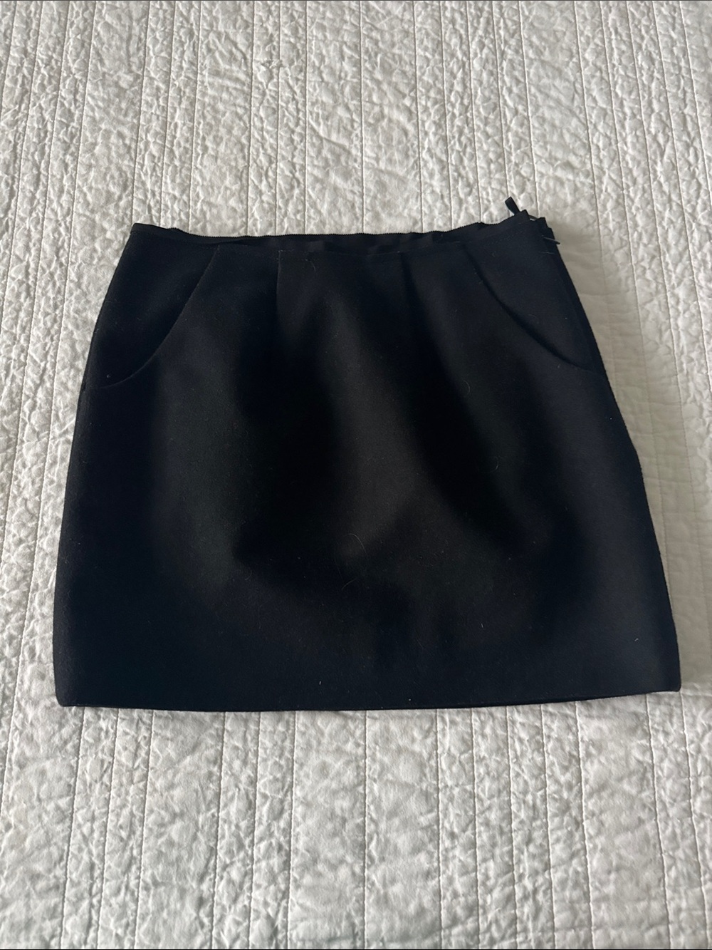 J. Crew Black Mini Skirt with Subtle Front Pockets